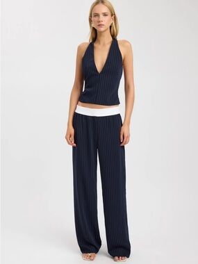 Kookai OSLO DEEP VEE HALTER TOP NWT